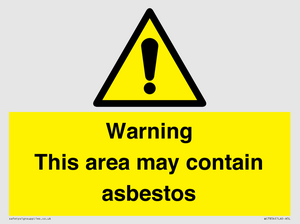 Warning This area may contain asbestos